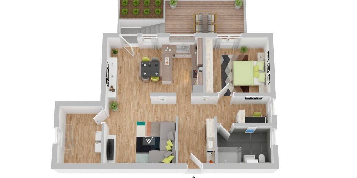 Etagenwohnung Mössingen - 2 Zimmer, 74 m&sup2;, 353.000&euro; | Angebot:24037081