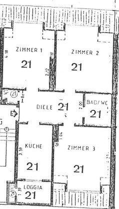 Dachgeschoßwohnung Köln Lindenthal - 3 Zimmer, 69 m&sup2;, 369.000&euro; | Angebot:26522564