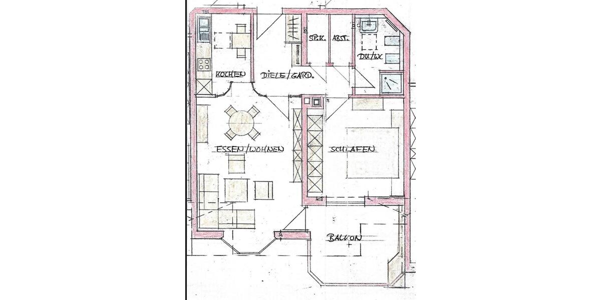 Dachgeschoßwohnung Melsungen - 2 Zimmer, 58 m&sup2;, 450&euro; | Angebot:26429897