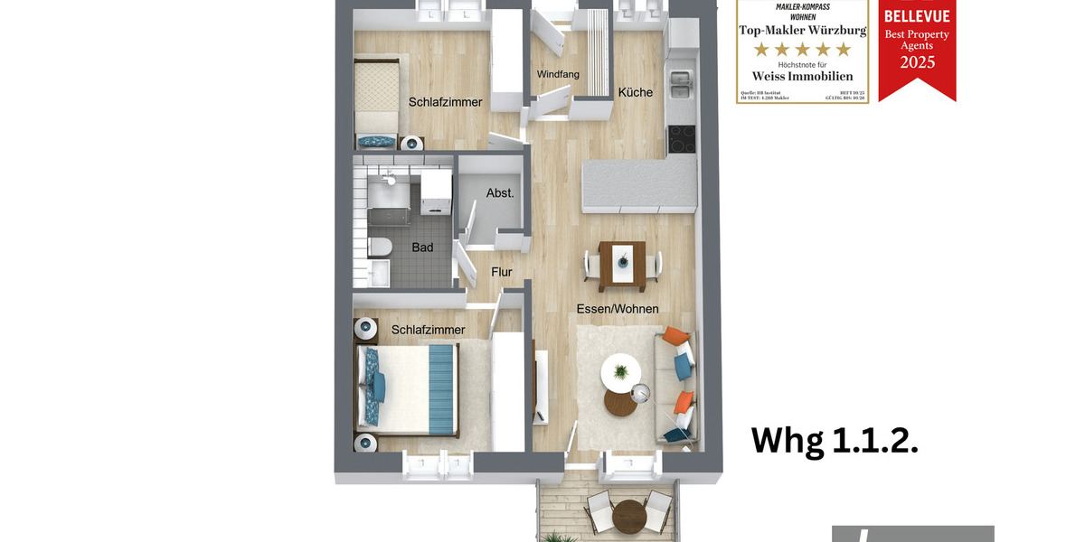 Etagenwohnung Hilpooltstein Hilpoltstein - 3 Zimmer, 69 m&sup2;, 360.718&euro; | Angebot:25745952