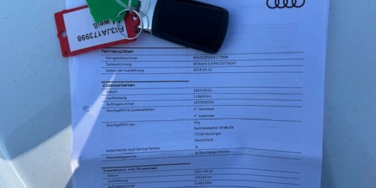 Audi A4 2.0 g-tron sport s-tronic Erdgas 154.836 km 12.990 &euro; Neckarsulm 74172