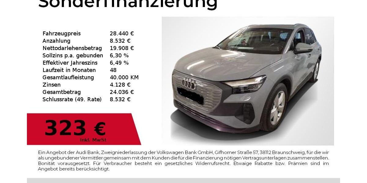 Audi Q4 e-tron 76.800 km 28.440 € Nürnberg 90411