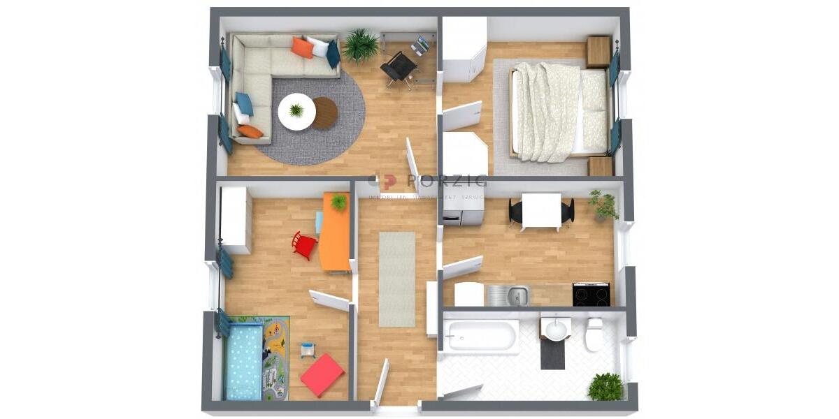 Erdgeschoßwohnung Bad Sülze - 3 Zimmer, 70 m&sup2;, 314&euro; | Angebot:26476496
