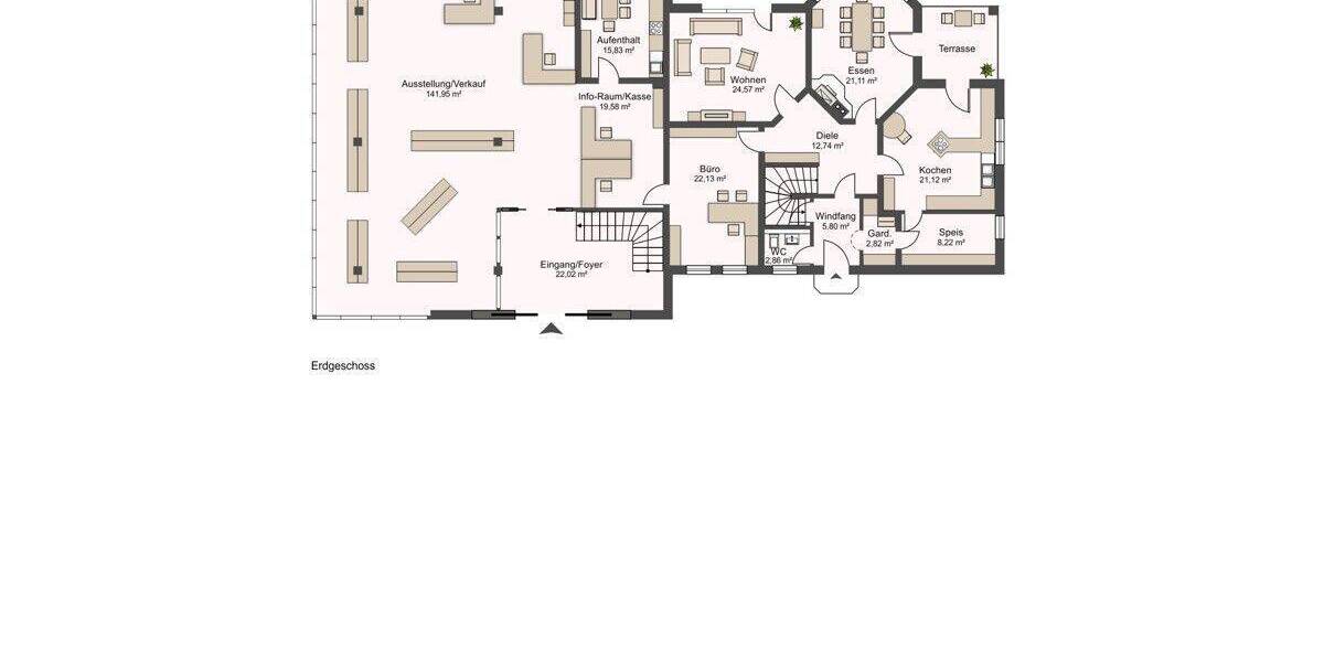 Gewerbeobjekt Schmidgaden - 1 Zimmer, 458 m&sup2;, 799.000&euro; | Angebot:26887818
