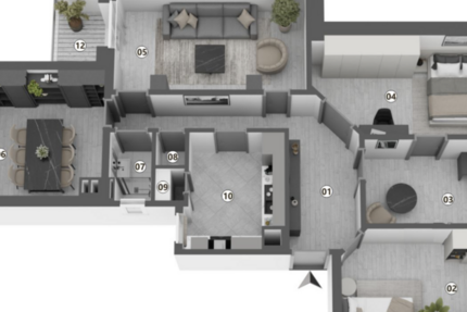 Wohnung zum Mieten in Frankfurt-Sachsenhausen 2.850 € 142.63 m² 5 zimmer