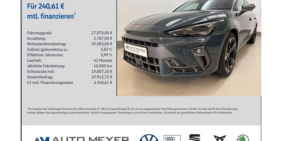 Cupra Leon 23.556 km 27.870 &euro; Ochsenfurt 97199
