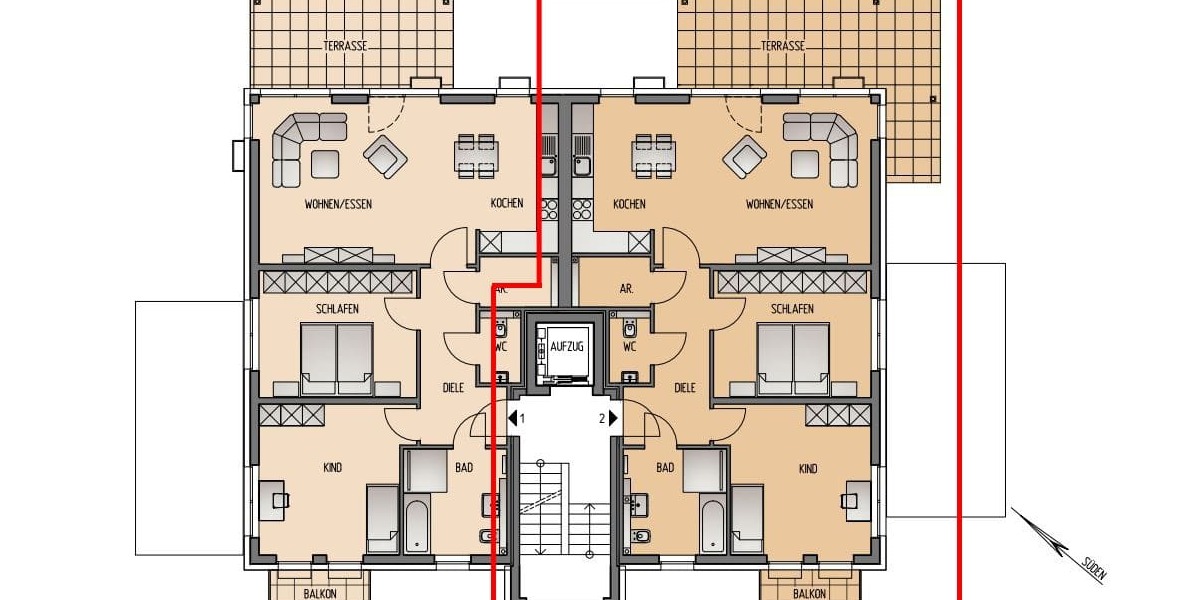 Etagenwohnung Wetter Esborn - 3 Zimmer, 101 m&sup2;, 439.000&euro; | Angebot:25675604