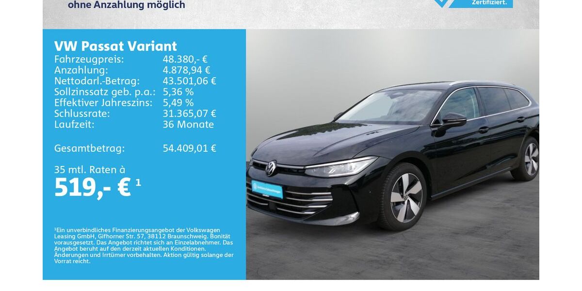 VW Passat Variant 15.950 km 48.380 &euro; Kreuzwertheim 97892