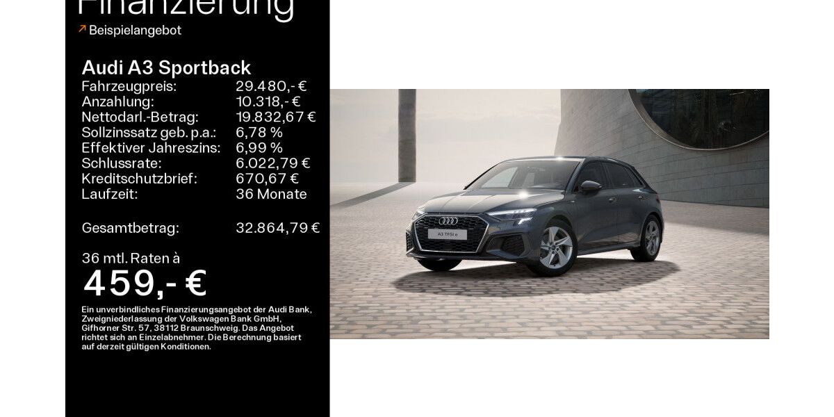 Audi A3 23.484 km 29.480 &euro; Heidenheim a. d. B. 89520