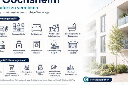 Wohnung Gochsheim - 3.5 Zimmer, 88 m&sup2;, 1.100&euro; | Angebot:26671329
