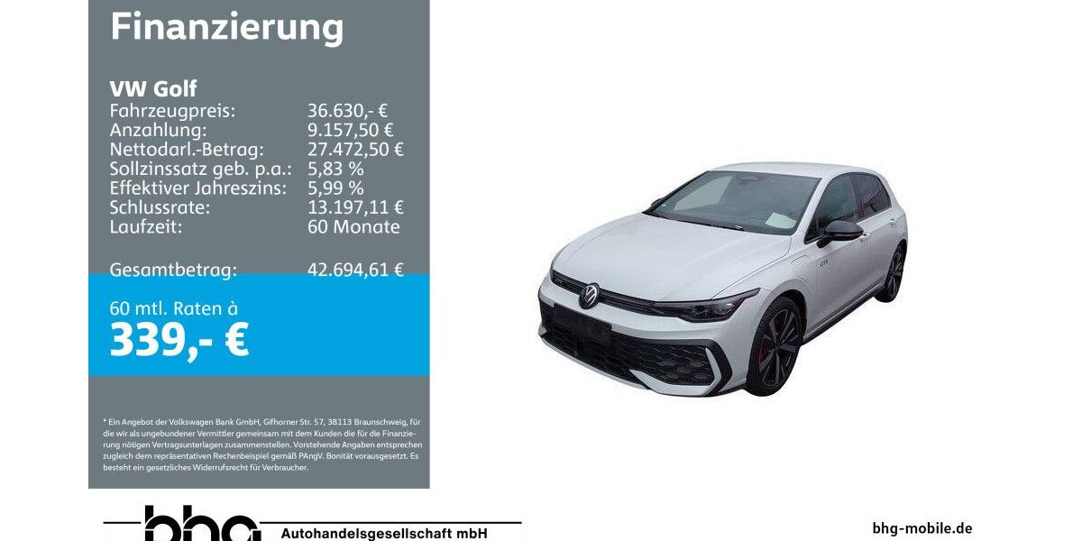 VW Golf 14.177 km 36.630 &euro; Bühl 77815