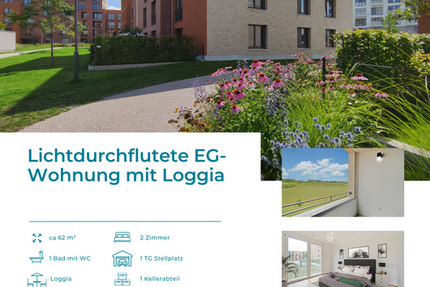 Wohnung zum Mieten in München 1.239,77 € 62 m² 2 zimmer