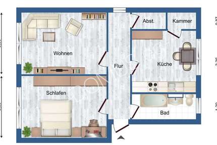 2 Zimmer Wohnung mit Einbauküche und Garage optional! - Wohnung Galenbeck Sandhagen | Angebot:19552806