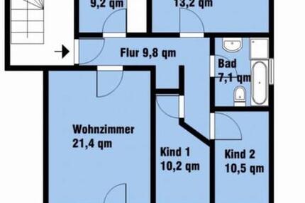 Wohnung Tacherting - 4 Zimmer, 85 m&sup2;, 1.000&euro; | Angebot:26350699
