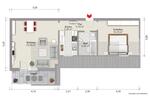 Dachgeschoßwohnung Münster (Hessen) - 2 Zimmer, 64 m&sup2;, 892&euro; | Angebot:26631053