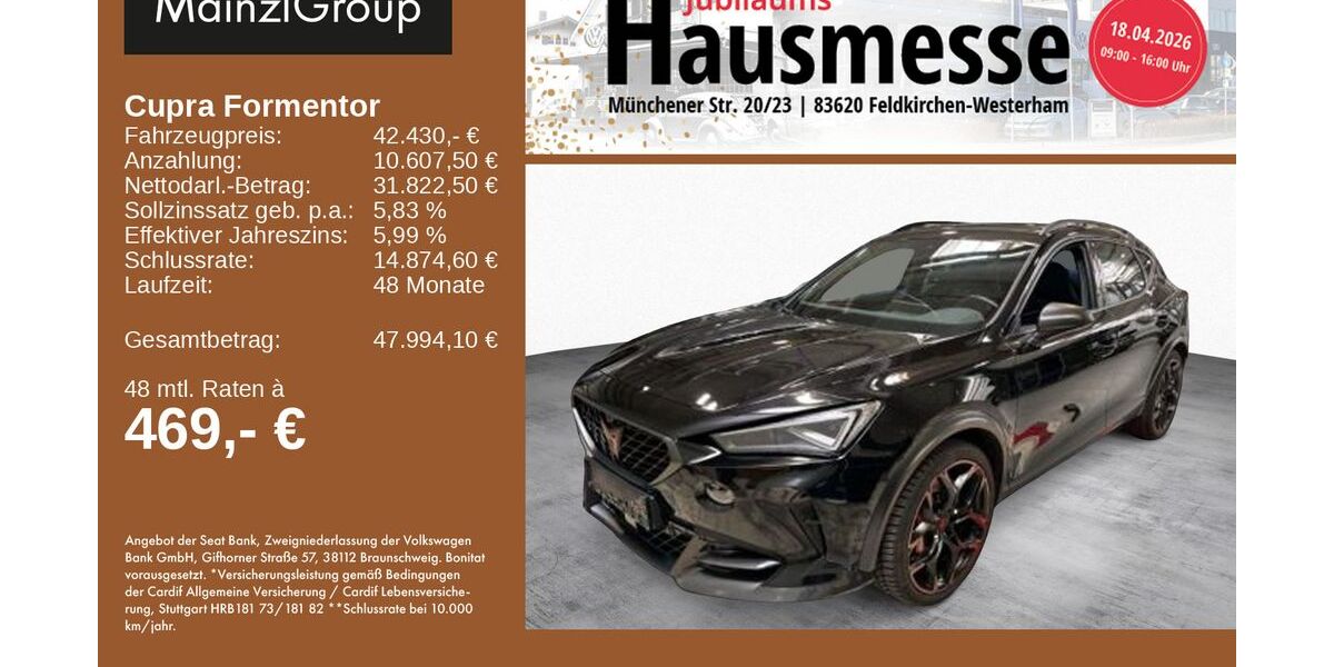 Cupra Formentor 51.300 km 42.430 &euro; Feldkirchen/Westerham 83620