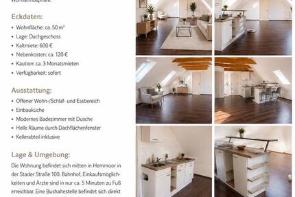 Wohnung Hemmoor - 1 Zimmer, 50 m&sup2;, 600&euro; | Angebot:26381028