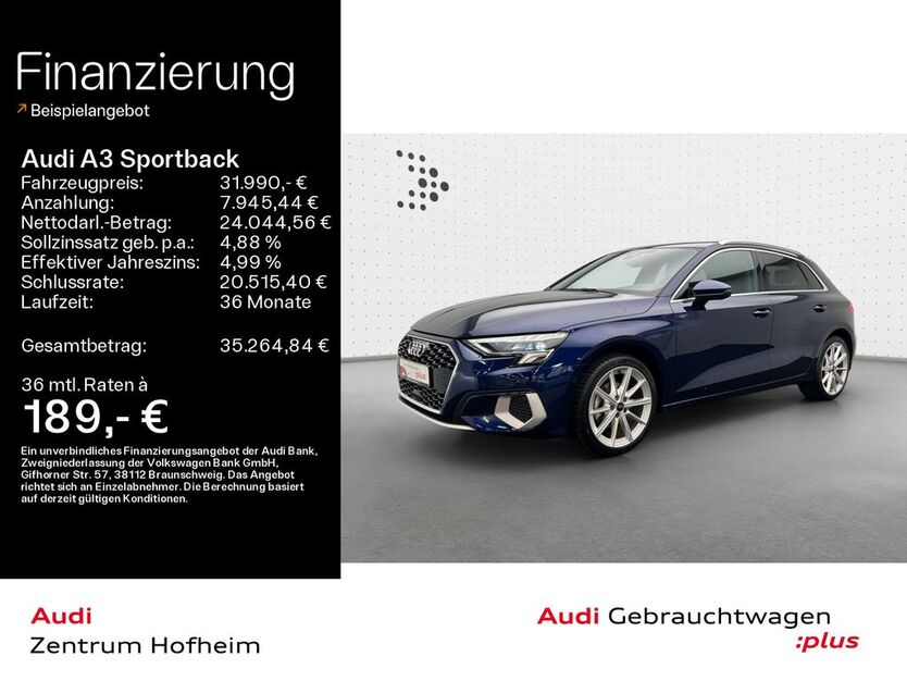 Audi A3 26.944 km 29.980 € Hofheim 65719