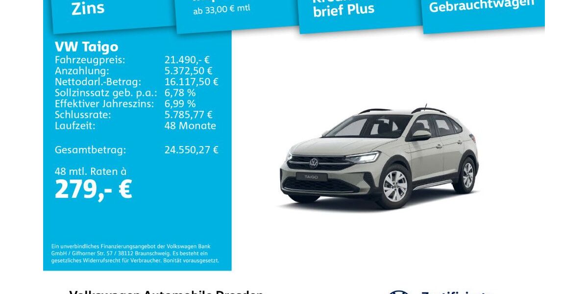 VW Taigo 7.575 km 21.490 &euro; Dresden 01067