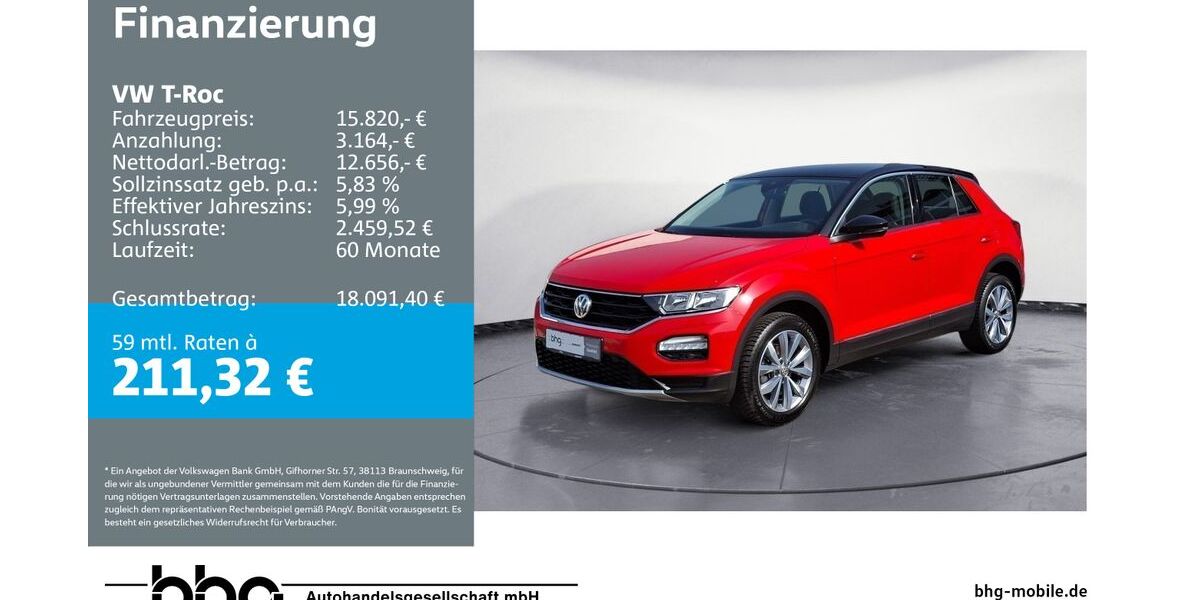 VW T-Roc 52.223 km 15.420 &euro; Mössingen 72116