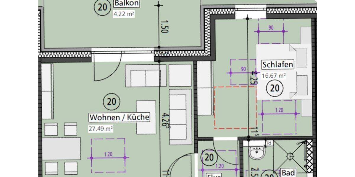 Etagenwohnung Welver Meyerich - 2 Zimmer, 59 m&sup2;, 235.100&euro; | Angebot:26570831