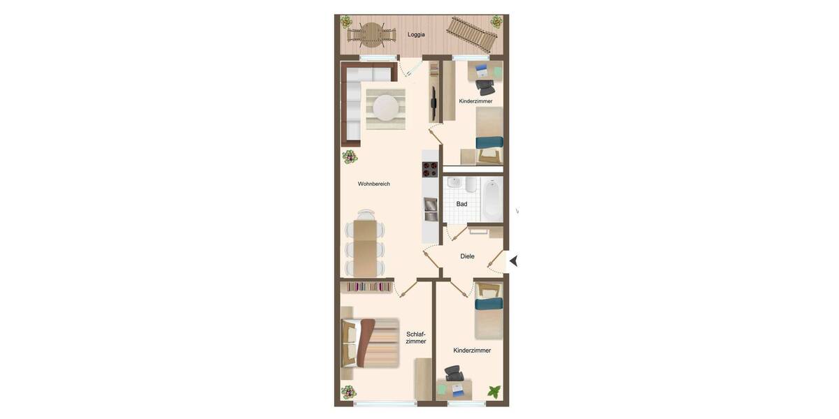 Etagenwohnung Zwickau Neuplanitz - 4 Zimmer, 75 m&sup2;, 450&euro; | Angebot:26643750