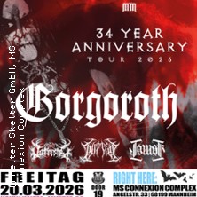 Gorgoroth - 34 Year Anniversary Tour 2026 20.03.2026 MS CONNEXION COMPLEX