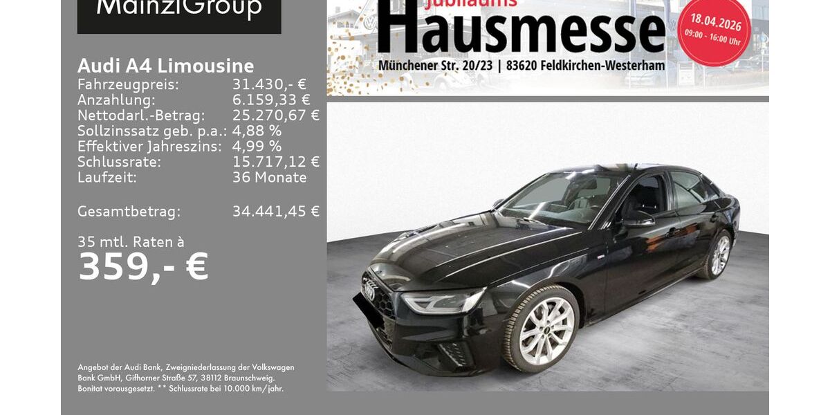 Audi A4 37.000 km 31.430 &euro; Feldkirchen/Westerham 83620