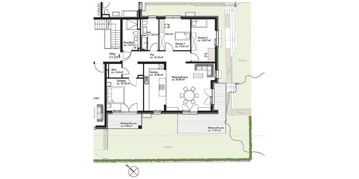 Etagenwohnung Frankfurt am Main Eschersheim - 4 Zimmer, 133 m&sup2;, 1.085.000&euro; | Angebot:26139137