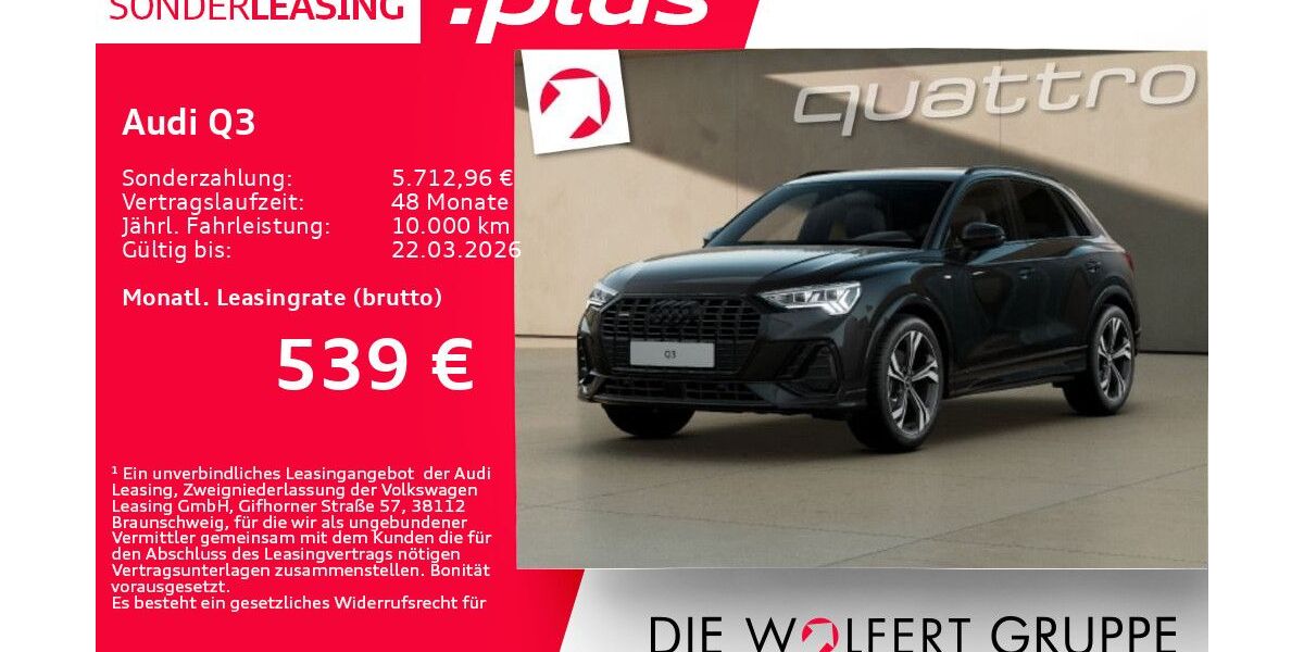 Audi Q3 15.336 km 54.269 &euro; Großwallstadt 63868