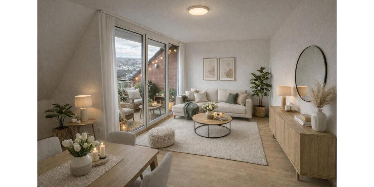 Dachgeschoßwohnung Wuppertal Dornap - 2 Zimmer, 65 m&sup2;, 159.000&euro; | Angebot:24727949