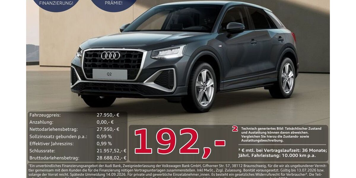Audi Q2 7.450 km 27.950 &euro; Ingolstadt 85057