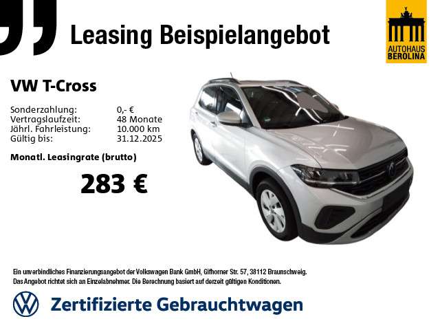 VW T-Cross 3.556 km 24.444 € Berlin 12105