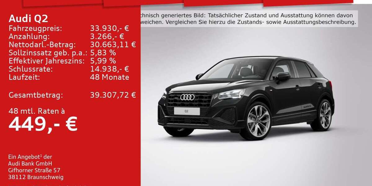 Audi Q2 30.645 km 33.930 € Mosbach 74821