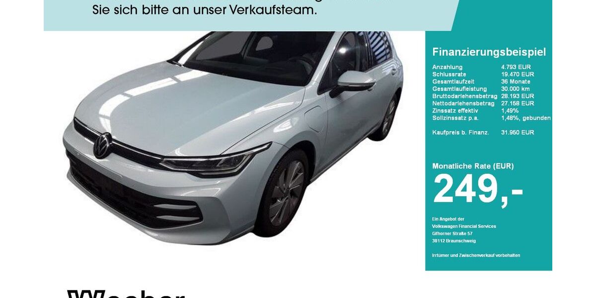 VW Golf 14.347 km 31.949 &euro; Weil der Stadt 71263