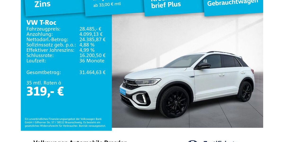 VW T-Roc 21.561 km 27.890 &euro; Dresden 01067