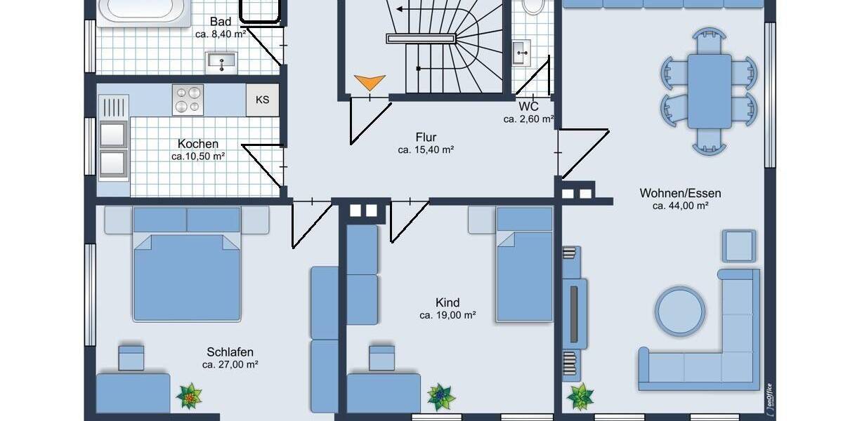 Etagenwohnung Schrobenhausen - 3 Zimmer, 115 m&sup2;, 1.230&euro; | Angebot:26439172