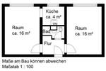 Etagenwohnung Halle (Saale) Trotha - 2 Zimmer, 39 m&sup2;, 280&euro; | Angebot:26904219