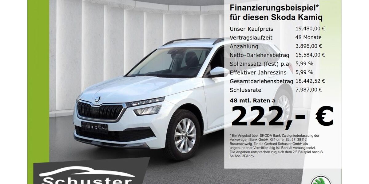 Skoda Kamiq 29.877 km 19.480 &euro; Ruhstorf 94099