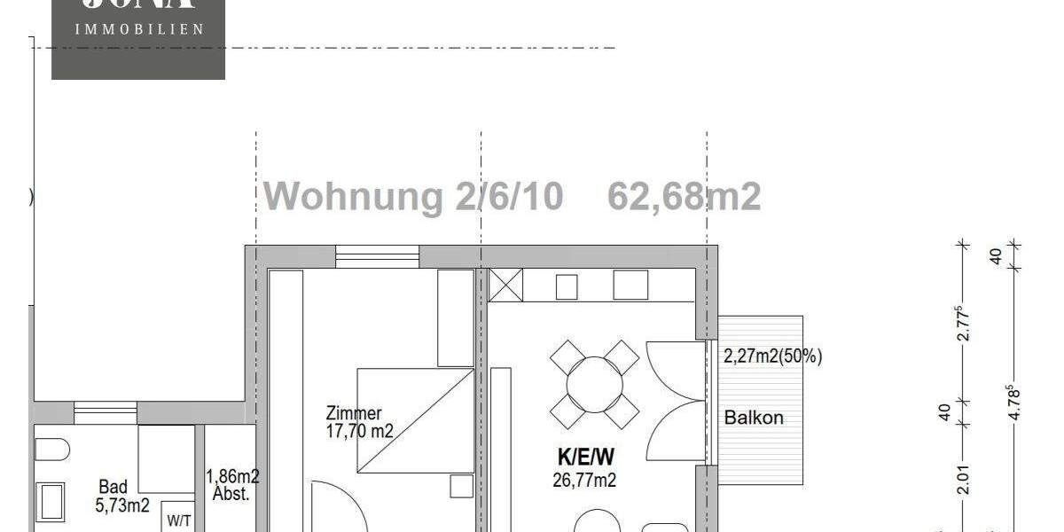 Etagenwohnung Kulmbach Blaich - 2 Zimmer, 62 m&sup2;, 309.900&euro; | Angebot:25665663