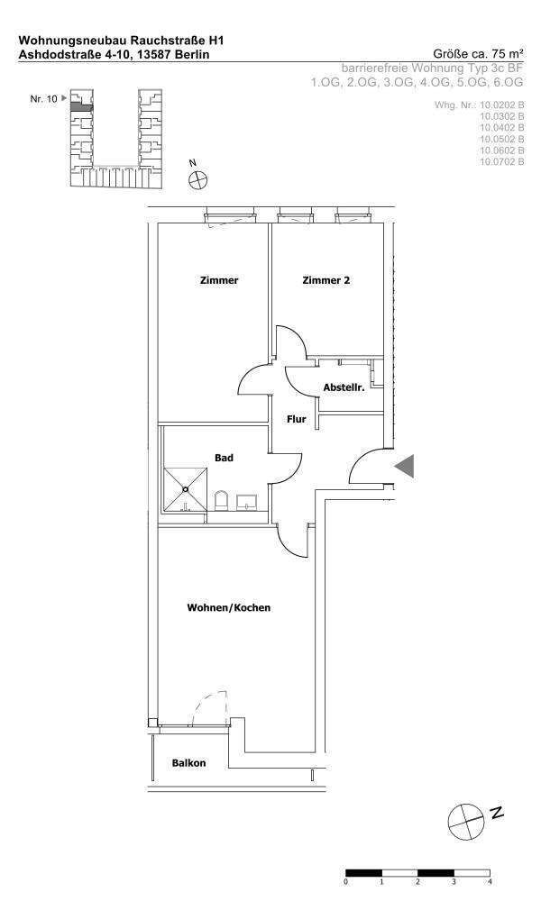 Wohnung zum Mieten in Berlin 617,13 € 75.26 m²