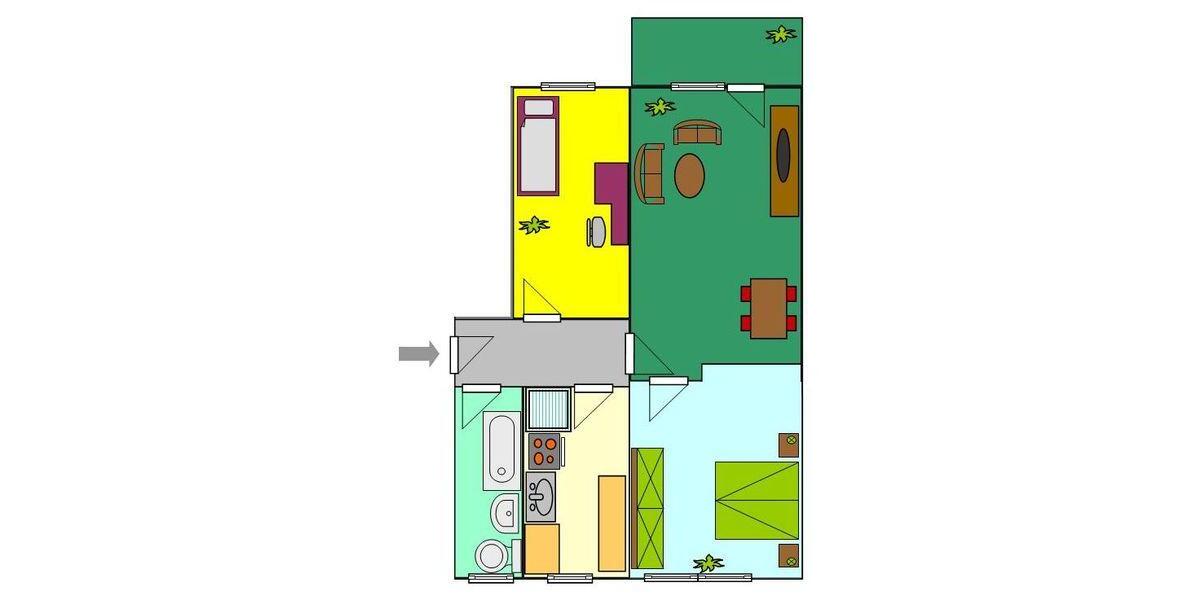 Etagenwohnung Zittau - 3 Zimmer, 59 m&sup2;, 381&euro; | Angebot:26674744