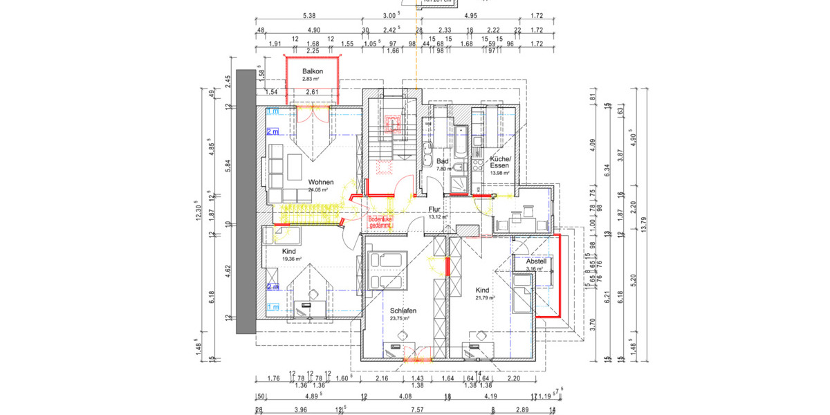 Etagenwohnung Erfurt Brühlervorstadt - 4 Zimmer, 129 m&sup2;, 1.550&euro; | Angebot:26345462