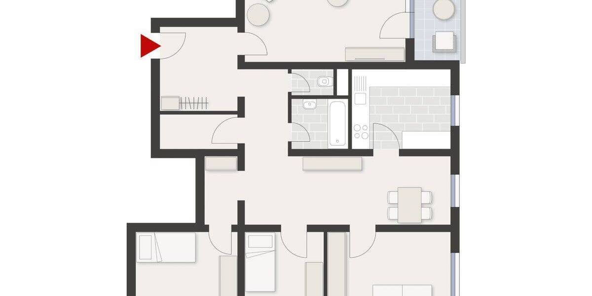 Etagenwohnung Nagold Iselshausen - 4 Zimmer, 109 m&sup2;, 279.000&euro; | Angebot:26208001