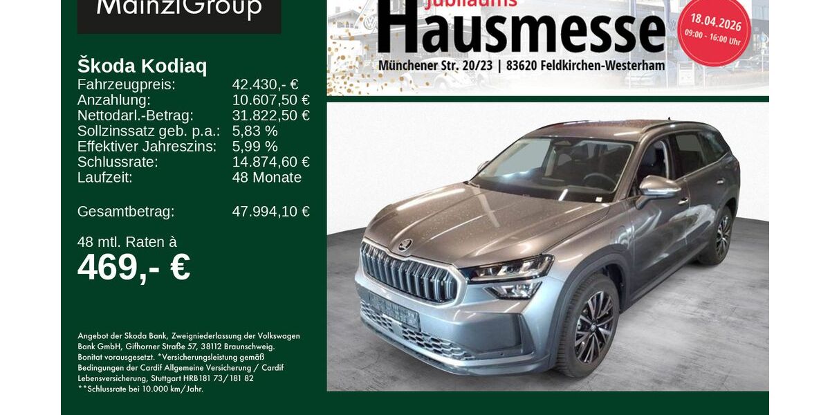 Skoda Kodiaq 9.200 km 42.430 &euro; Feldkirchen/Westerham 83620