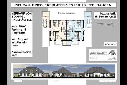 Neubau eines energieeffizienten Doppelhauses >Provisionsfrei< zimmer