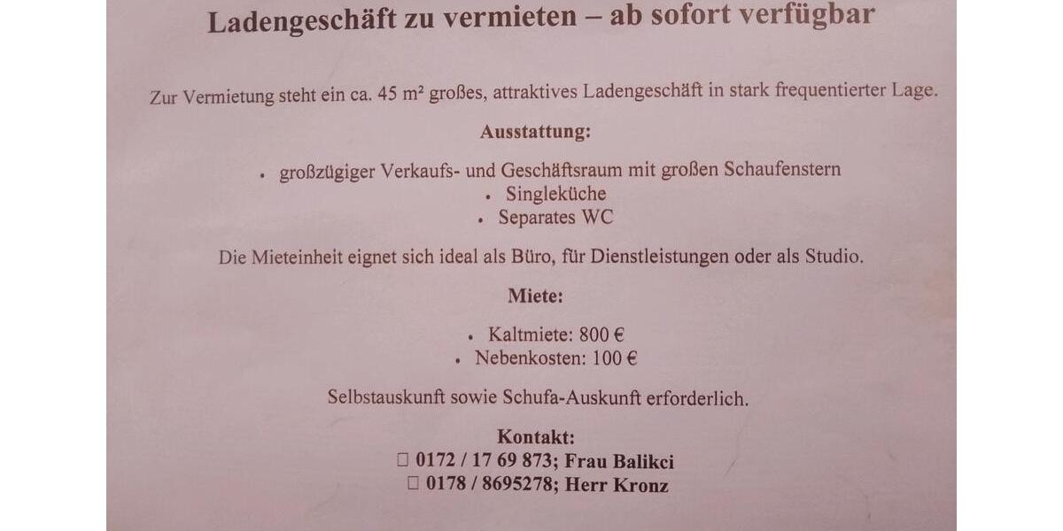 Gewerbeobjekt Riedstadt - 900&euro; | Angebot:25349692