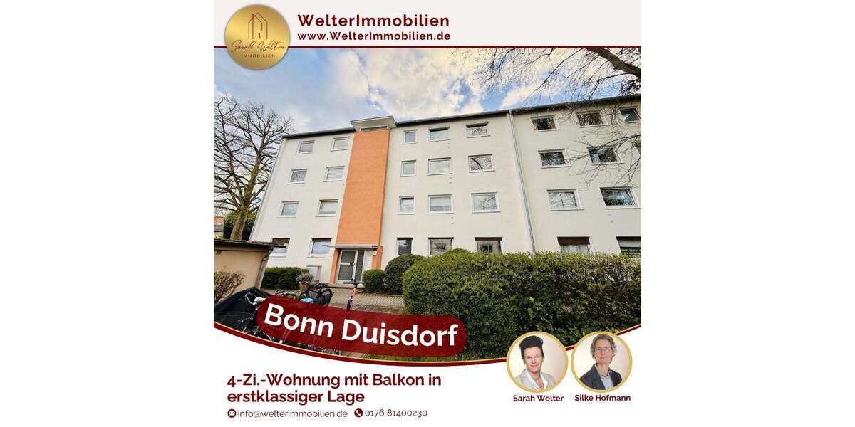 Etagenwohnung Bonn Hardtberg - 4 Zimmer, 81 m&sup2;, 259.000&euro; | Angebot:25877672