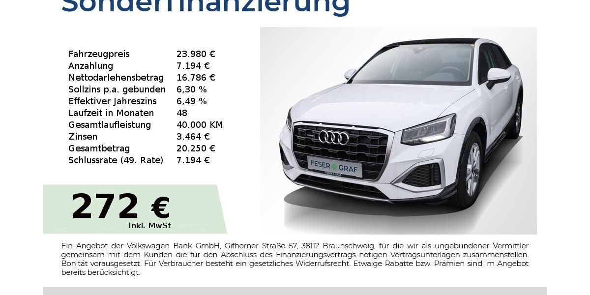 Audi Q2 83.700 km 23.980 &euro; Höchstadt an der Aisch 91315