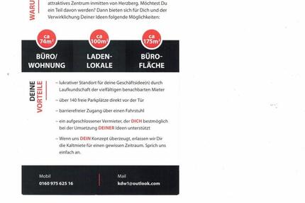 Mut zur Verwirklichung. Großzüge Gewerbefläche-Ladenfläche zimmer